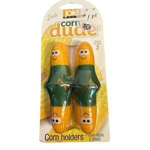 Joie Corn Dude Corn On The Cob Skewers Holders 2 Sets NEW Sealed Package (1)